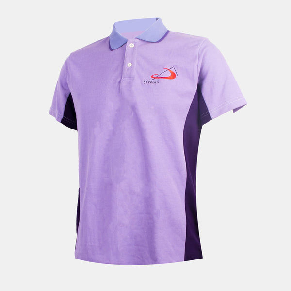 purple white polo shirts